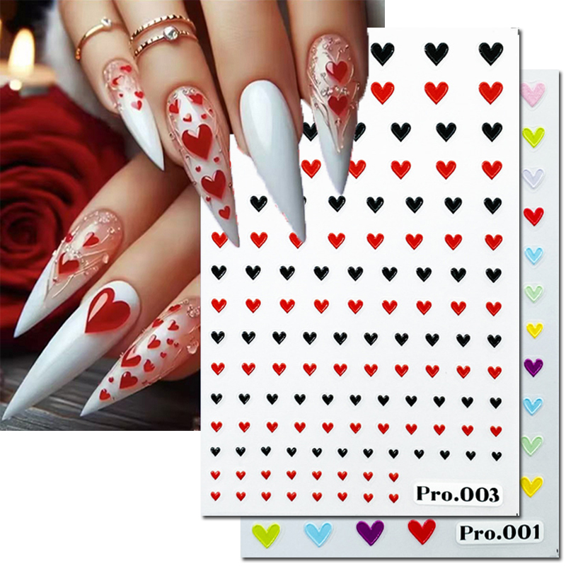 Nail Art Valentines Day - 5d Reliëf Nail Art Stickers Valentijnsdag