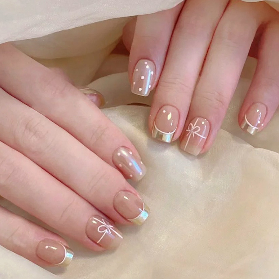 Nail Art Red - Korte vierkante nepnagels voor dames en