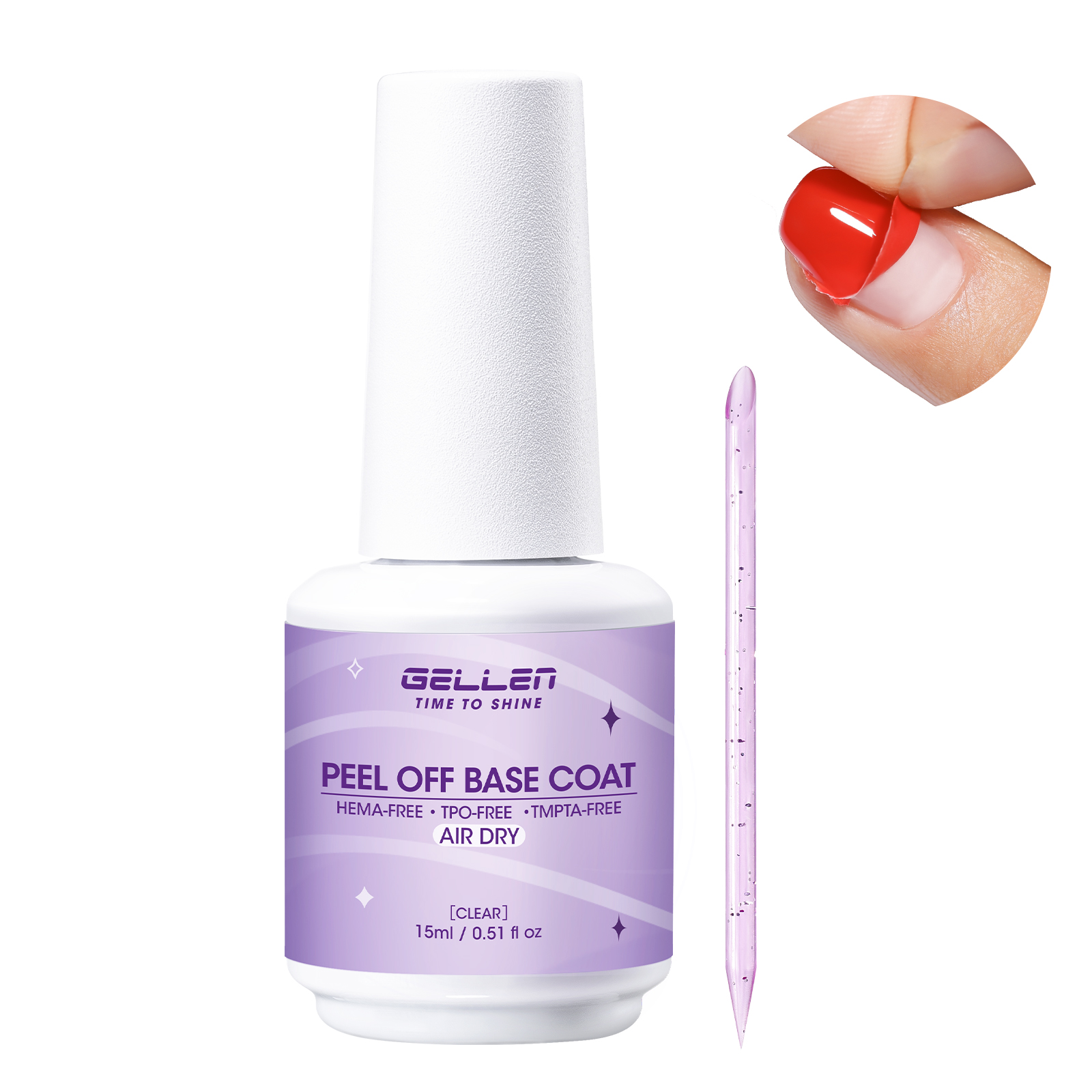 Peel Off Base Coat - GELLEN Peelable Base Coat Sneldrogende Lampvrije