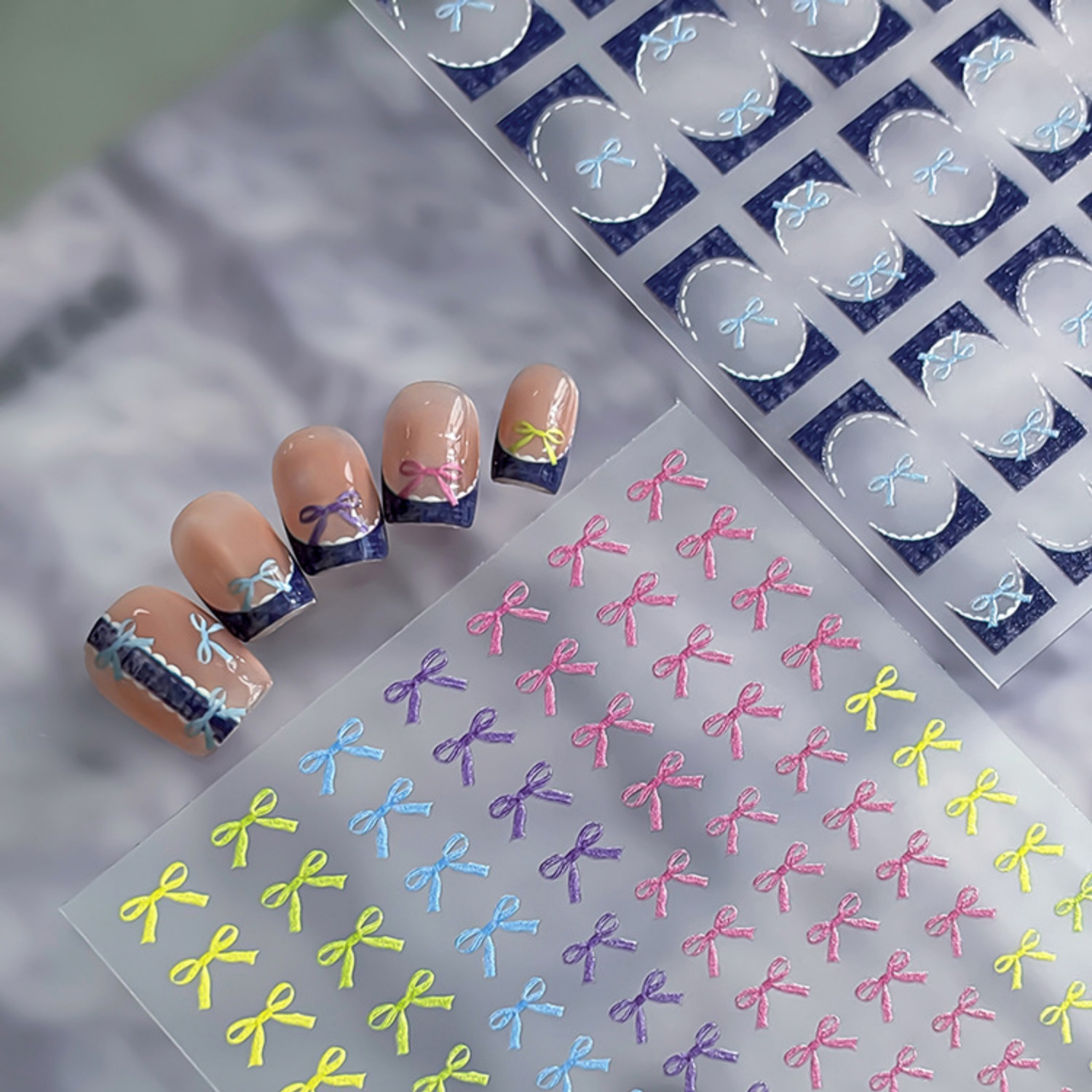 Retro Denim Blauwe Ruit 5D Nag - Nail Art Denim recensie en prijs