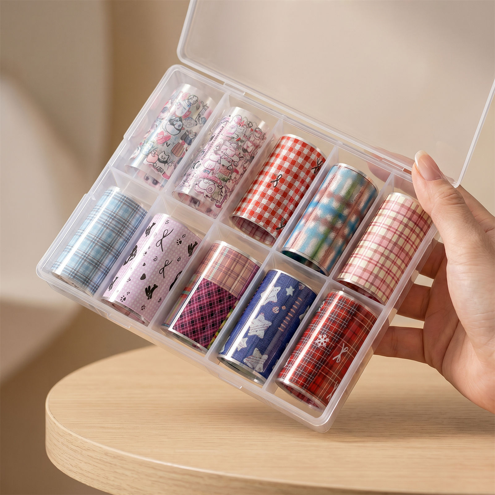 10 Rolls Koreaanse Nagelfolies - Nail Art Denim recensie en prijs