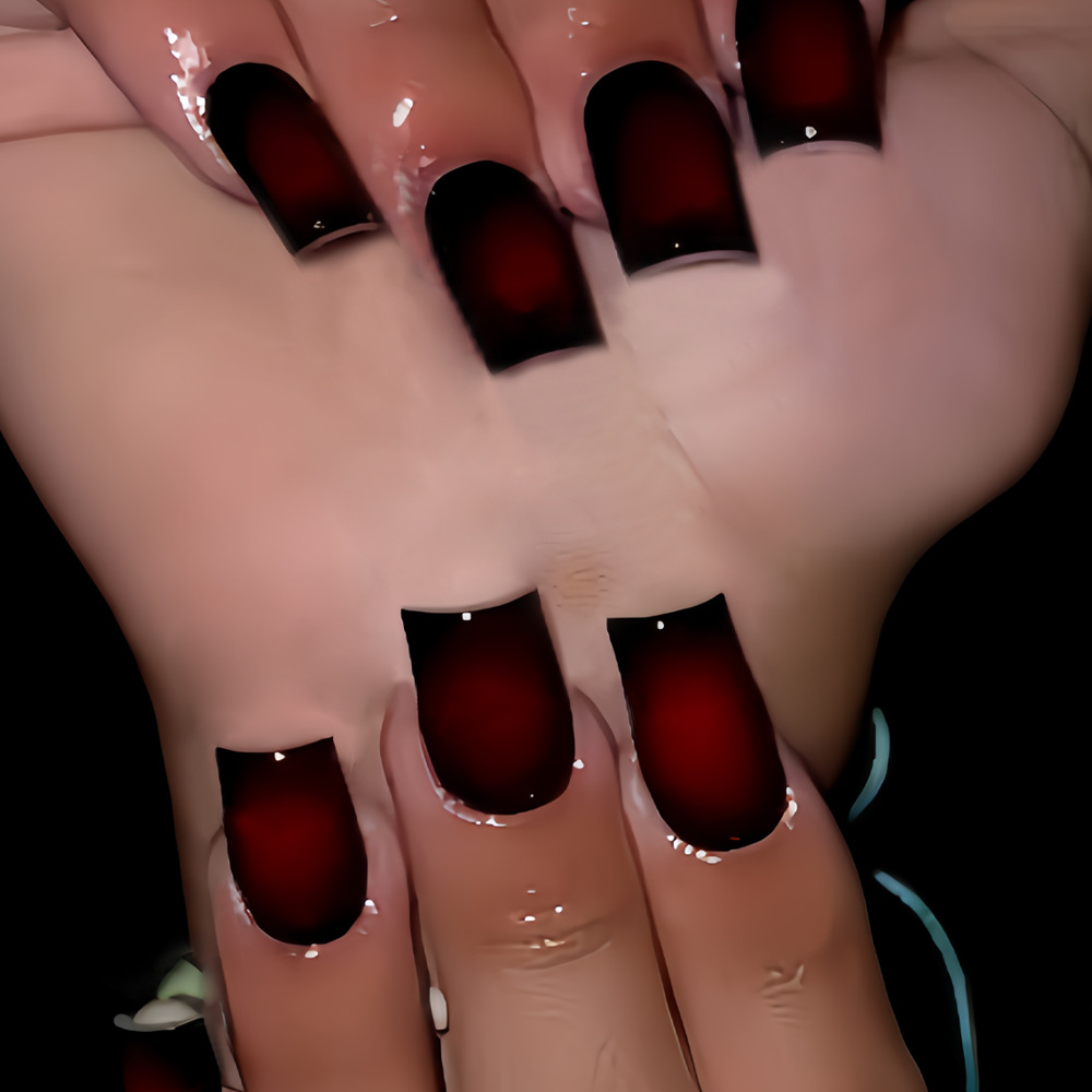 Korte vierkante nepnagels voor - Nail Art Red recensie en prijs
