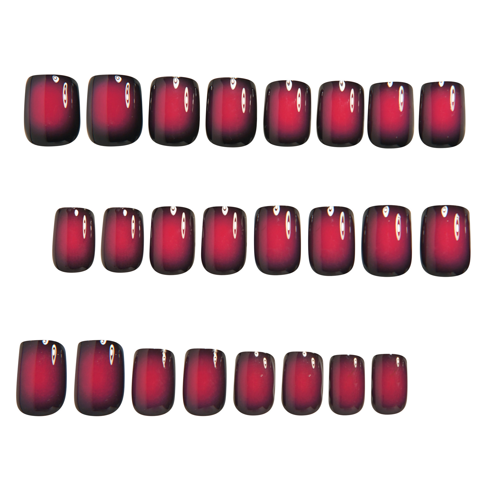 Korte vierkante nepnagels voor - Nail Art Red recensie en prijs