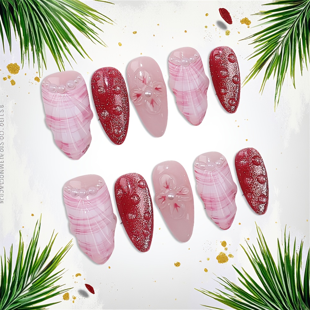 10 stuks medium amandelvormige - Nail Art Red recensie en prijs