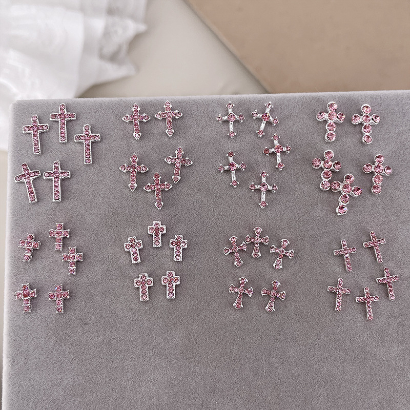 10 STKS Punk Sparkle Roze Diam - Nail Art Lotso recensie en prijs