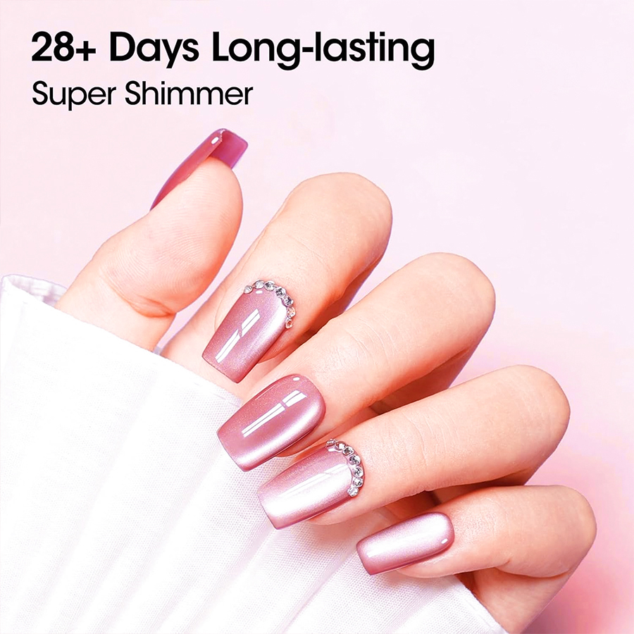 Roze Cat Eye Gel Nagellak Semi - Nail Art Valentines Day recensie en prijs