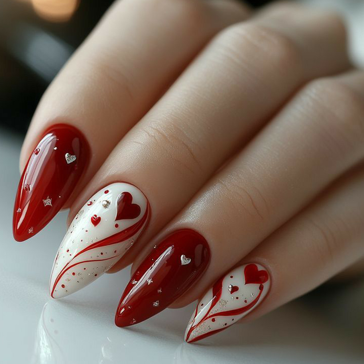 Korte medium nepnagels voor da - Nail Art Red recensie en prijs