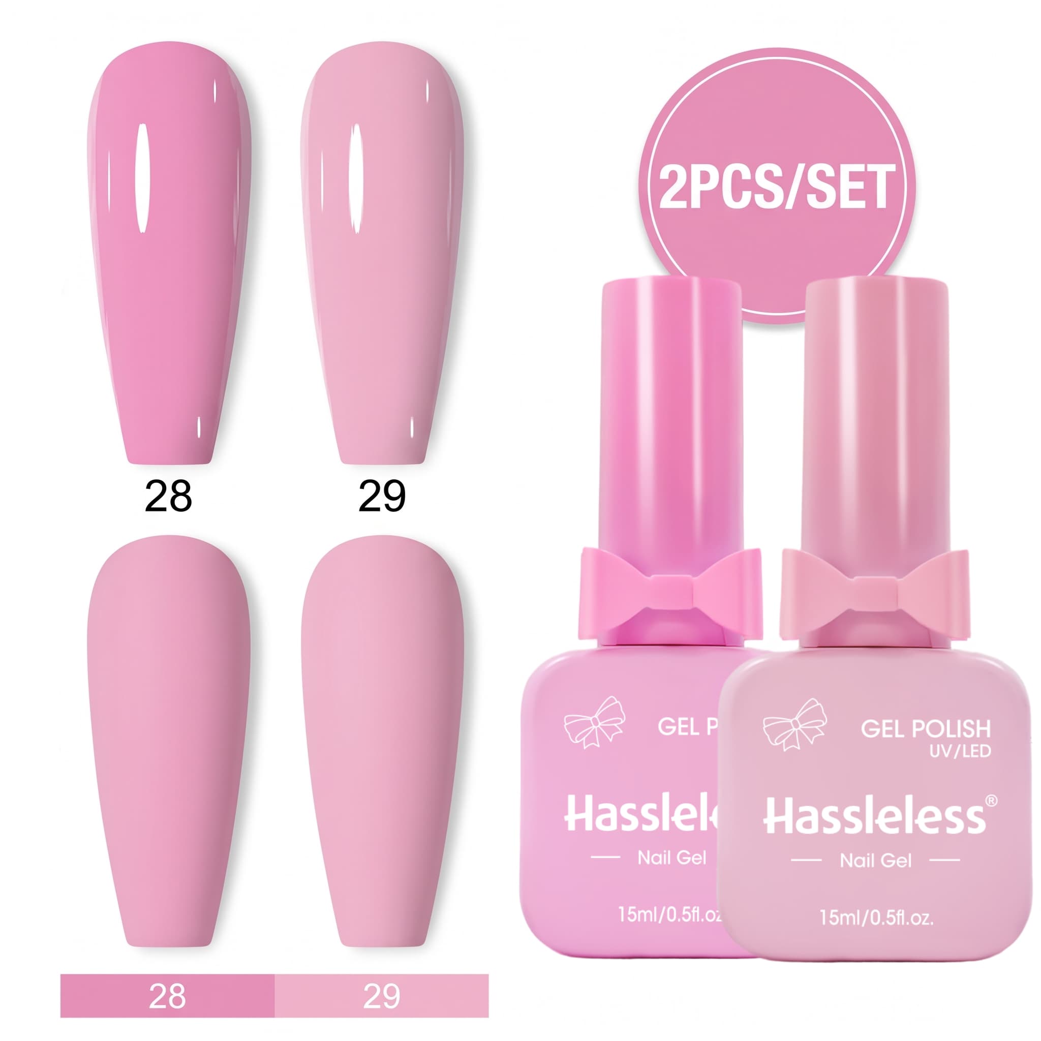 Probleemloze 2-delige zachte k - Nail Art Pink Soft recensie en prijs