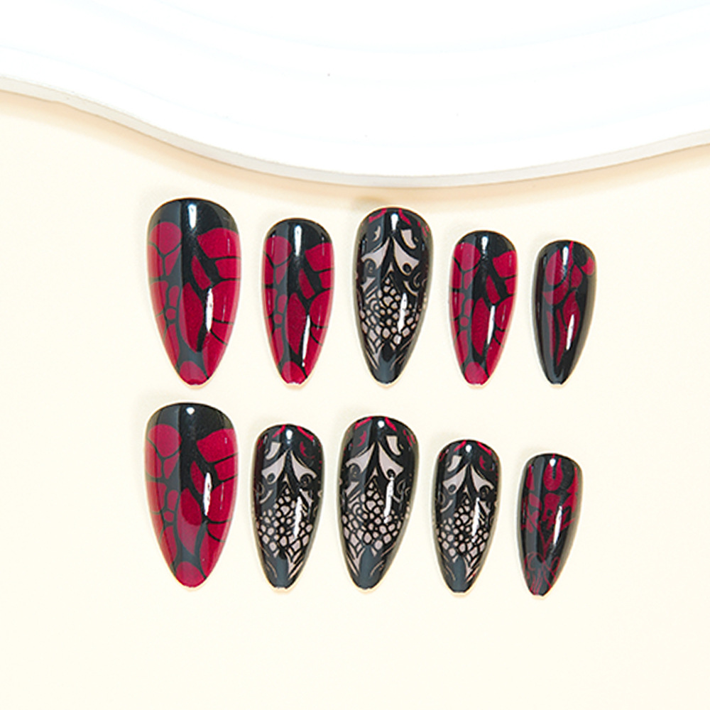 Medium nepnagels voor vrouwen, - Nail Art Red recensie en prijs