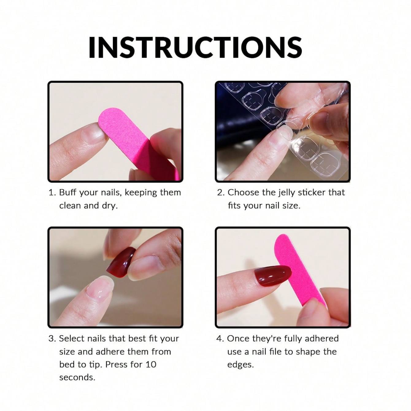10 stuks handgemaakte doodskis - Nail Art Red recensie en prijs