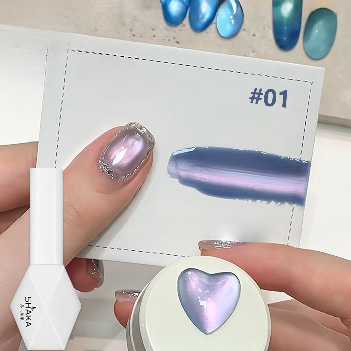 1 stuks SHAKA Sea Fantasy Cat  - Nail Art Emerald Blue recensie en prijs